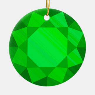Emerald Gemstone / Jewel Graphic Image Ceramic Ornament