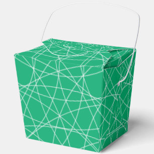 Emerald Geometric Lines Favour Box – Customizable
