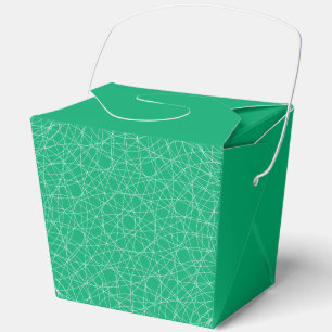 Emerald Geometric Pattern Favour Box – Customizabl