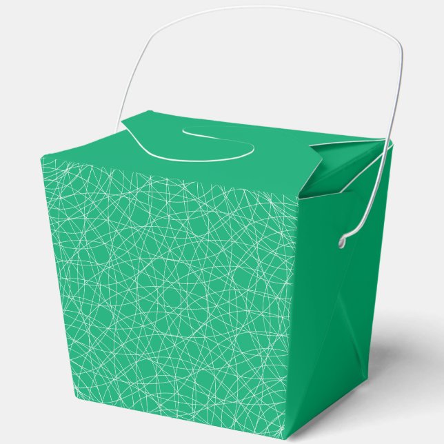 Emerald Geometric Pattern Favour Box – Customizabl (Front)