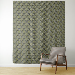 Emerald & Gold Art Deco Photo Backdrop Tapestry