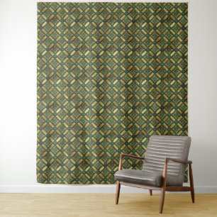Emerald & Gold Art Deco Photo Backdrop Tapestry