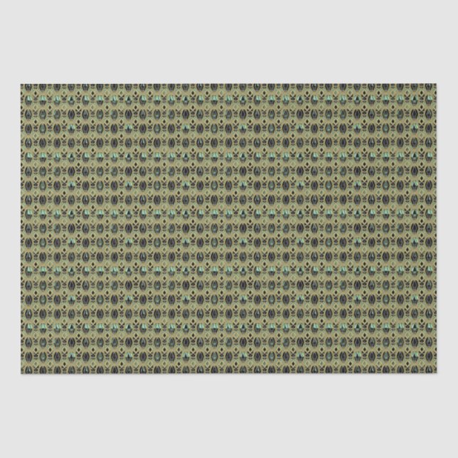 Emerald & Gold Art Deco Tissue Paper (Front)