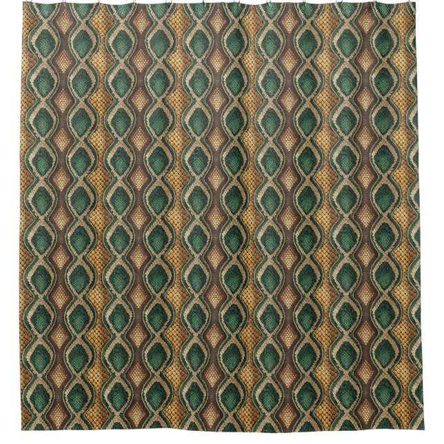 Emerald & Gold Diamond Snake Skin Pattern Design (Front)