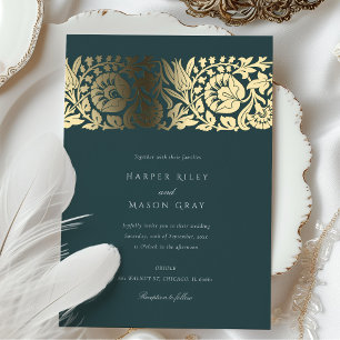 Emerald Gold Floral Wedding