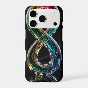 Emerald Gold Magenta Turquoise Infinity Glass