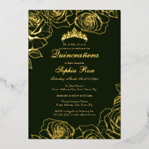 Emerald Gold Rose Garden Quinceanera