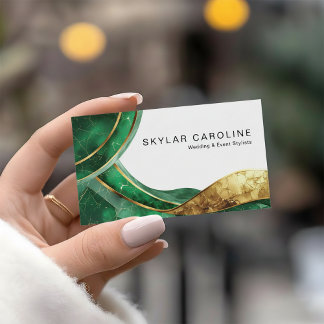 Emerald Gold Wedding and Event Stylists Business Card