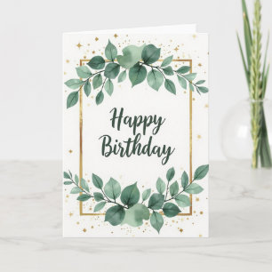 Emerald Golden Birthday Card