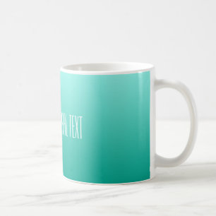 Emerald Gradient custom text mugs