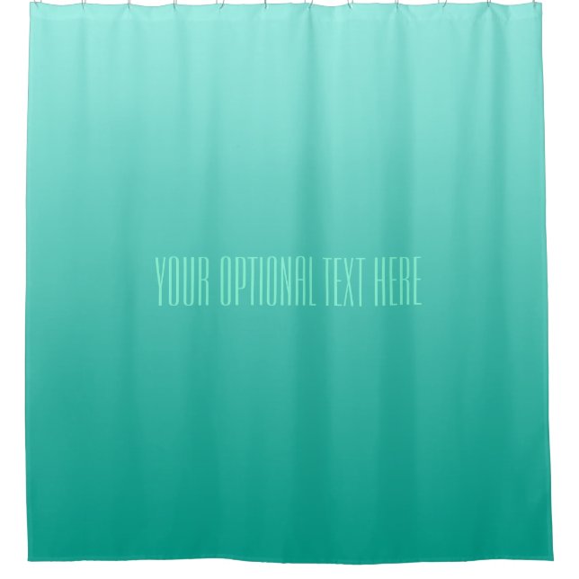 Emerald Gradient rideau de douche texte personnali (Devant)