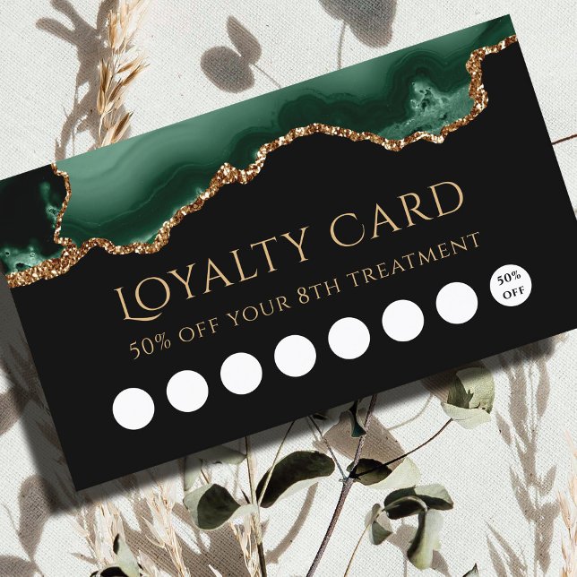 emerald green agate loyalty card (Creator Uploaded)