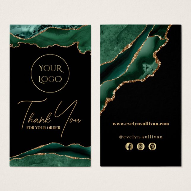 emerald green agate package insert (Front & Back)