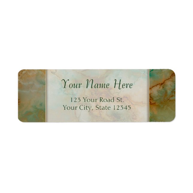 Emerald Green and Copper Gold Marble (Front)