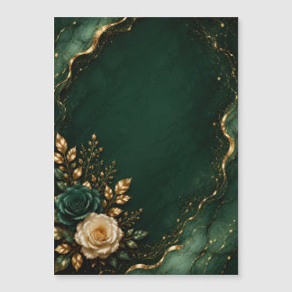Emerald Green and Gold Floral Calendar