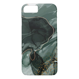 Emerald Green and Gold Marble, Marble Background Case-Mate iPhone Case