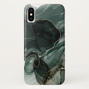 Emerald Green and Gold Marble, Marble Background Case-Mate iPhone Case