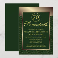 Emerald Green And Gold Patterned Border Birthday