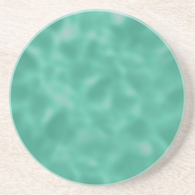 Emerald Green and White Mottled Coaster (Front)