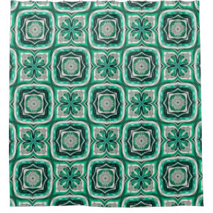 Emerald Green Arabesque Pattern
