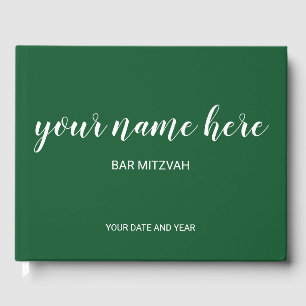 Emerald Green Bar Mitzvah Livre d'hôtes