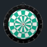 Emerald Green Black And White Dartboard<br><div class="desc">Emerald Green Black And White Dart Board</div>