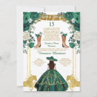 Emerald Green Boots Spanish Gold 15 Años Birthday