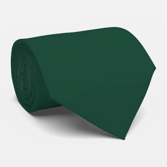 Emerald Green botanical crest monogram wedding Tie (Rolled)