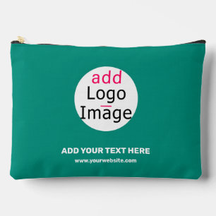 Emerald Green Business Chic Minimal Customizable Accessory Pouch