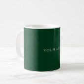 Emerald green business logo rectangular coffee mug (Front Left)