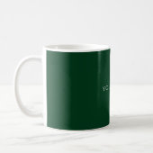 Emerald green business logo rectangular coffee mug (Left)