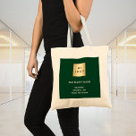 Emerald green business logo tote bag<br><div class="desc">A stylish emerald green background.  Personalize and add your business,  company logo,  name and contact information.
Back: no design (less expensive)  It's possible to copy the front design to the back.</div>