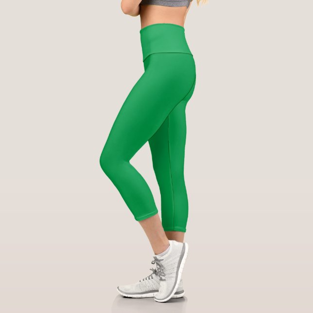 Emerald  green  capri leggings (Left)