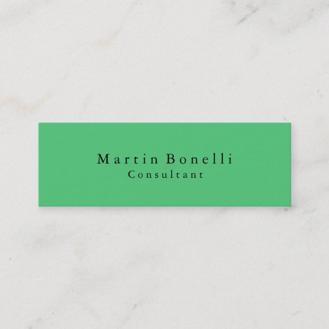 Emerald Green Carte de visite traditionnel propre (Devant)
