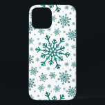 Emerald Green Christmas Snowflakes on Winter White iPhone 12 Pro Case<br><div class="desc">Mixed sized pretty emerald green snowflakes are scattered throughout this Christmas seasonal pattern. This cute festive design with a crisp winter white background is sure to please any age and perfect for anyone who likes soft and delicate xmas patterns.</div>