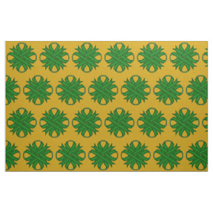 Emerald Green Clover Ribbon by Kenneth Yoncich Fabric