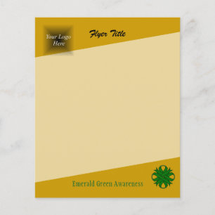 Emerald Green Clover Ribbon by Kenneth Yoncich Flyer