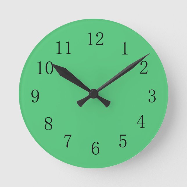 Emerald Green Color Wall Clock (Front)