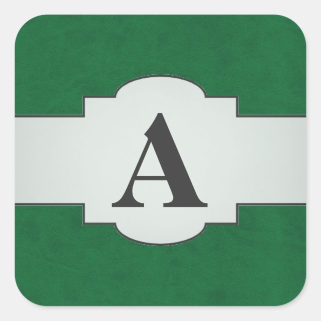 Emerald Green Colour Velvet Custom Home Casino Square Sticker (Front)