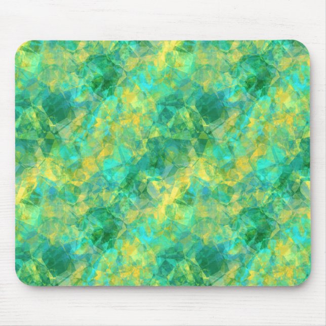 Emerald Green Crumpled Texture Mouse Pad (Front)