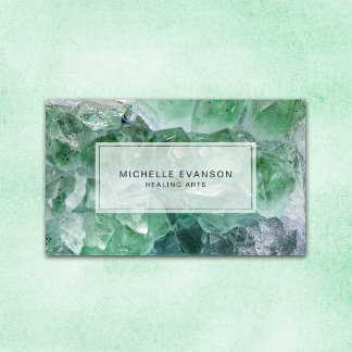 Emerald Green Crystal Healing Arts Business Card