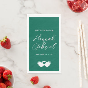 Emerald Green Custom Wedding Napkin