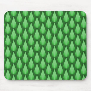 Emerald Green Dazzling Raindrops Mousepad