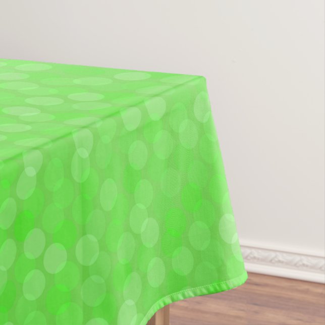 emerald green dots tablecloth (In Situ)