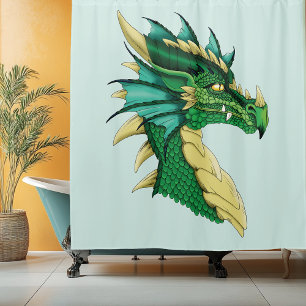 Emerald Green Dragon Portrait Head Fantasy