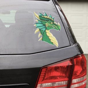 Emerald Green Dragon Portrait Head Fantasy