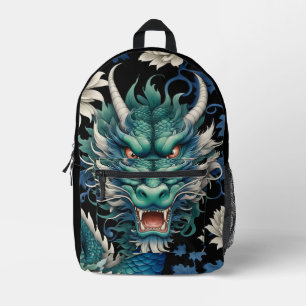 Emerald Green Dragon Print Cut Sew Bag