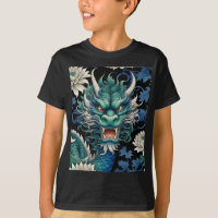 Emerald Green Dragon Print T-Shirt