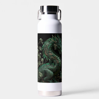 emerald green dragon  water bottle