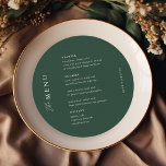 Emerald Green Elegant Wedding Table Circle Menu<br><div class="desc">Emerald Green Elegant 5x7" Wedding Table Menu Cards Flat Menu Elegant Calligraphy Eat and Drink Wedding Menus | Simple Calligraphy Rustic Wedding Menus Wedding Menus,  Rustic Wedding Menu,  Floral Wedidng Menu,  Wedding Table Menu</div>